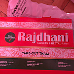 Rajdhani Sweets and Restaurant menu