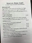 Rescue Dog Cafe menu