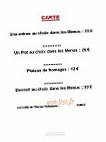 Auberge De Fontaine menu