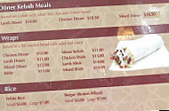 Sehzade Kebab And Bakehouse menu