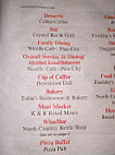Nicoll's Cafe menu