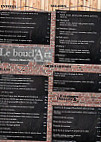 Le Boucl'art menu