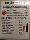 Hampden menu