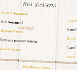 Brasserie Les Platanes menu