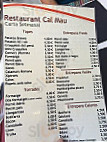 Cal Mau menu