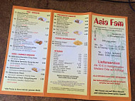 Asia Fam menu