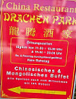 China Restaurant Drachen Park menu