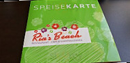 Ria' S Beach Café menu