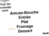 Courbet L Ecrin Bistronomique menu