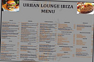 Urban Lounge Ibiza menu
