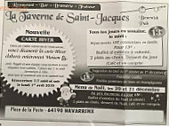 Taverne De St Jacques menu