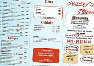 Jonnys Pizza menu