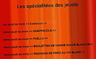 Au Soleil menu