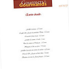 Gourmets Et Gourmands menu