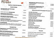 Restaurant MoMentuM menu