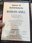 Rhodos Grill menu