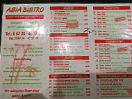 Asia-Bistro menu