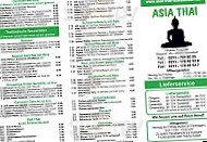 Asia Thai menu