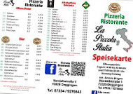 La Piccola Italia Pizzeria Deggingen menu