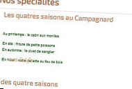 Le Campagnard menu