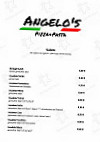 Angelo's Pizza Pasta menu