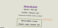 Auberge Saint Loup menu