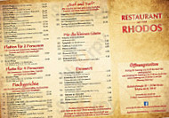Restaurant Rhodos menu