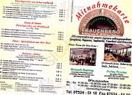 Ristorante Pizzeria Frauenberg menu