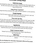Mollys Restaurant Bar menu