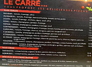 Le Carré menu