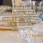Le Marron menu