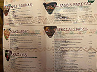 El Paso Cantina y Bar Mexicano menu