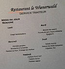 Le Wiener menu