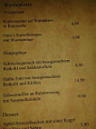 Cafe U. Blockhaus menu