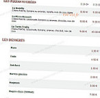 Le Kiosque à Pizzas menu