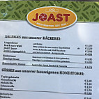 Cafe Bakery Patisserie Joast menu