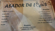 Asador De Locos menu