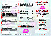 Imbiss Lotusblume menu