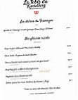 La Table Du Kastelberg menu