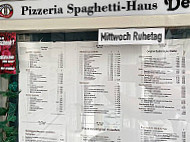 Pizzeria De Marchi menu