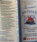 Taverna Odyssee menu