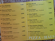 Pizza-Haus menu