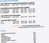 L'Huitrier menu