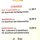Keltenschenke menu
