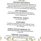 La Mademoiselle Macaron menu
