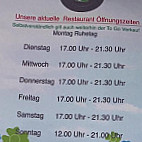 Restaurant Zur Waldpforte menu