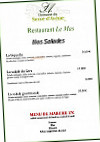 Le Mas menu