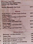 Café Tender menu