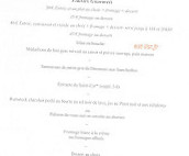 Le Saint Cyr menu