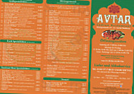Avtar Indisches menu